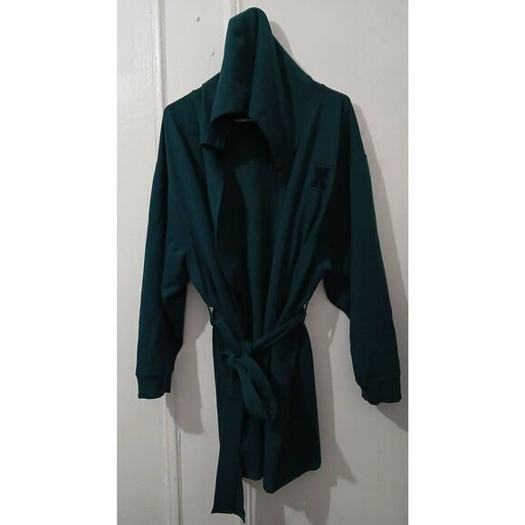 Savage fenty womens large super soft turquoise green lounge kimono robe - Picture 2 of 5